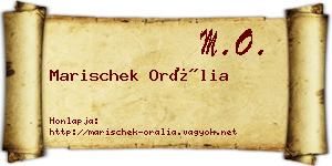 Marischek Orália névjegykártya
